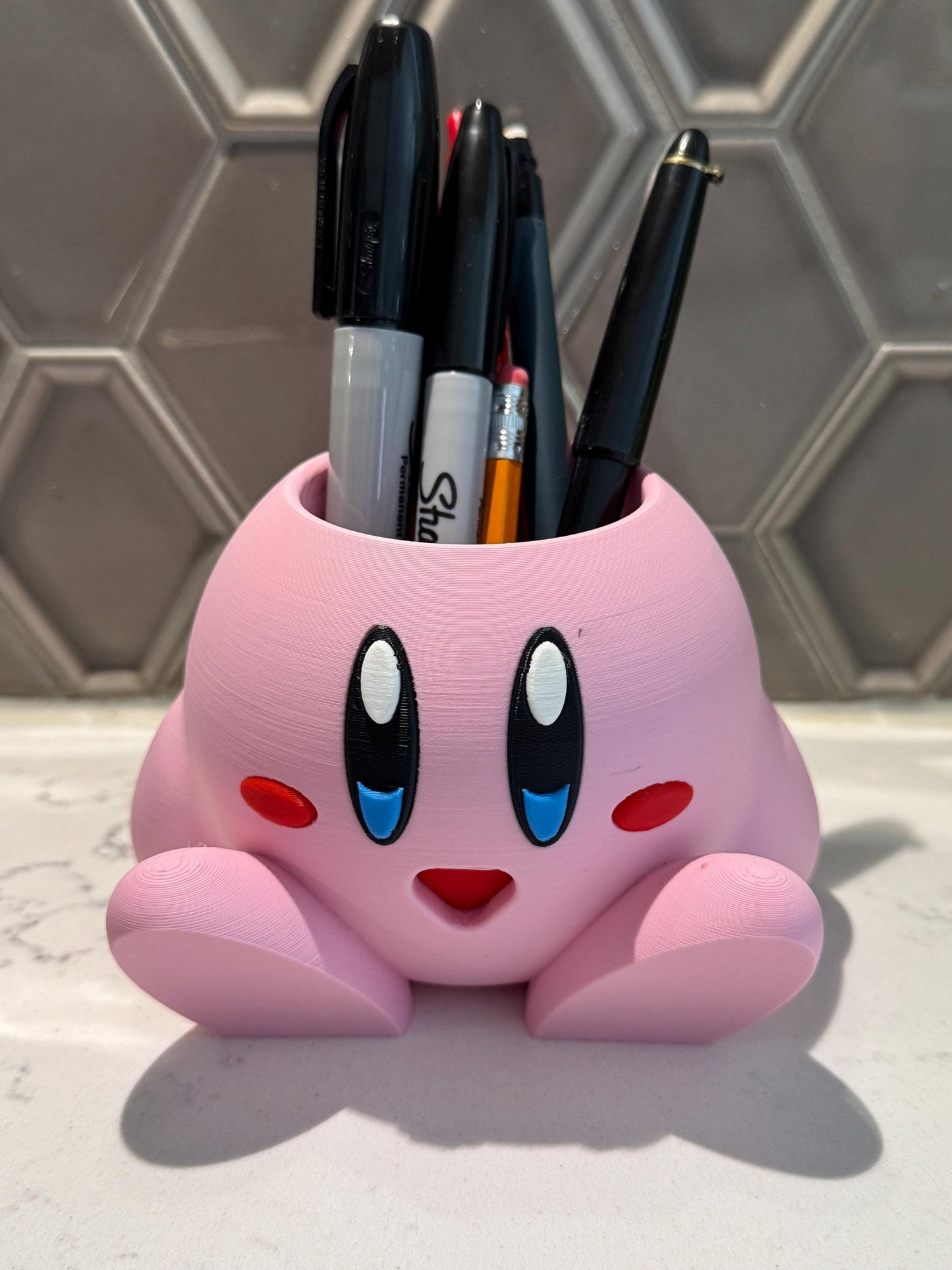 Kirby Pen Holder/Succulent Planter! Perfect gift for the Nintendo fan in your life!
