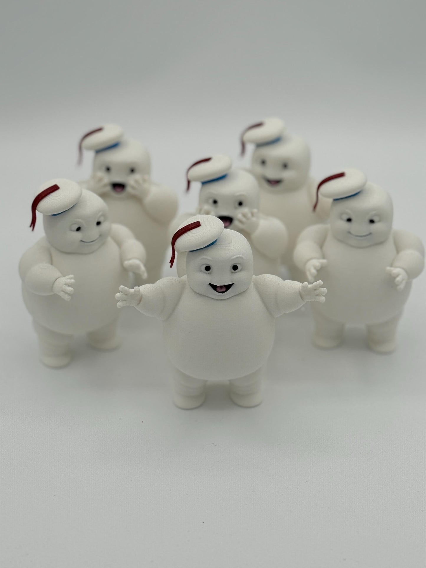 12 Adorable Ghostbusters Mini Stay Puft Marshmallow Men Figurines - Handmade Fan Art!