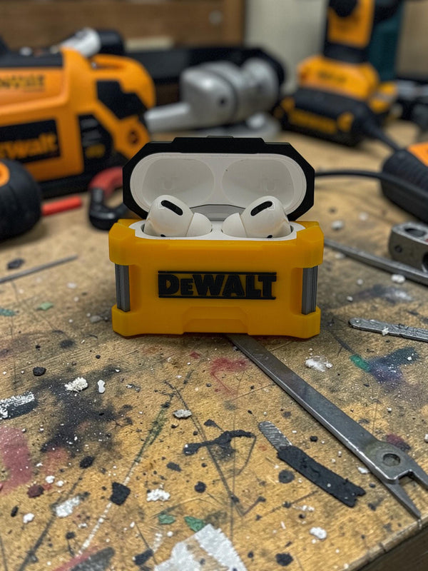 DeWalt Themed Packout Airpods Pro Case: Rugged Tool Fan Accessory