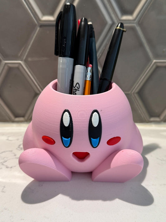 Kirby Pen Holder/Succulent Planter!  Perfect gift for the Nintendo fan in your life!