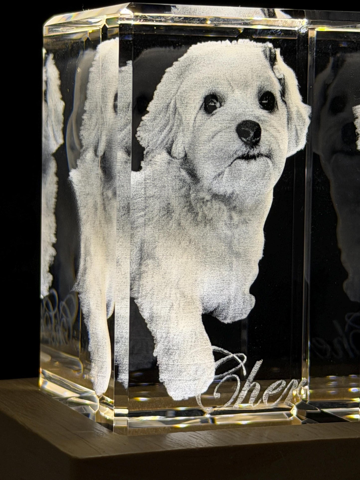 3D Photo Crystal: Custom Laser Etched Portraits - Cinematic HD!