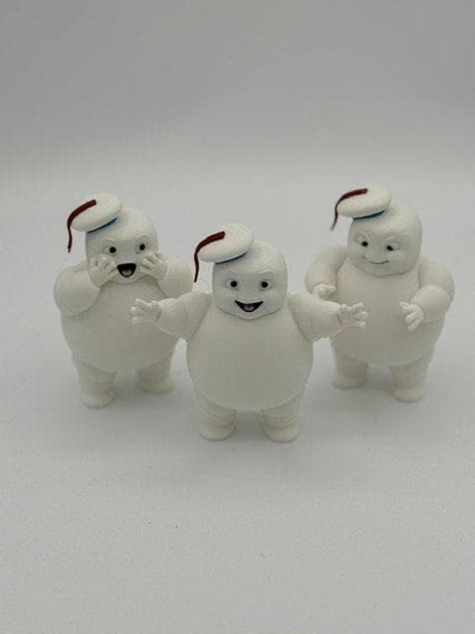 Adorable Ghostbusters Mini Stay Puft Marshmallow Men Figurines with Slimer! - Handmade Fan Art