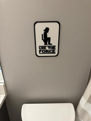 Star Wars Darth Vader Bathroom Sign, Funny Geeky Restroom Decor