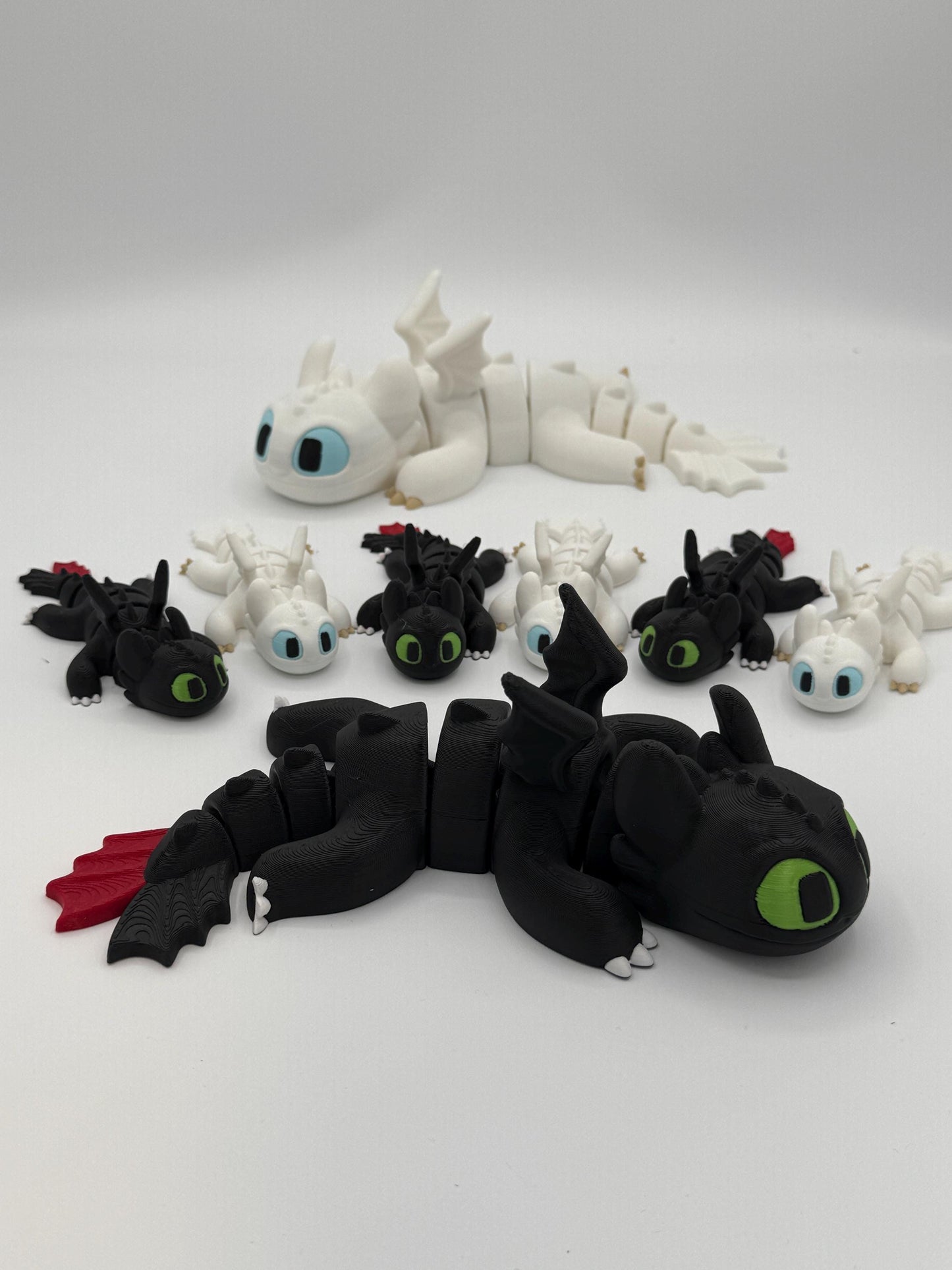 Light fury and Toothless