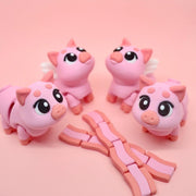Articulated Desk Toy: Flexi Angel Piglets