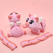 Articulated Desk Toy: Flexi Angel Piglets