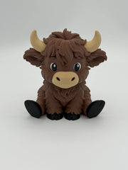 Highland Cow Figurine: Scottish Decor, Desk Toy
