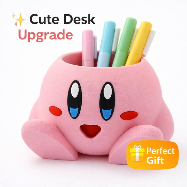 Kirby Pen Holder Planter, Cute Nintendo Desk Organizer