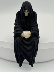 Sitting Grim Reaper Figurine: Creepy Shelf Decor