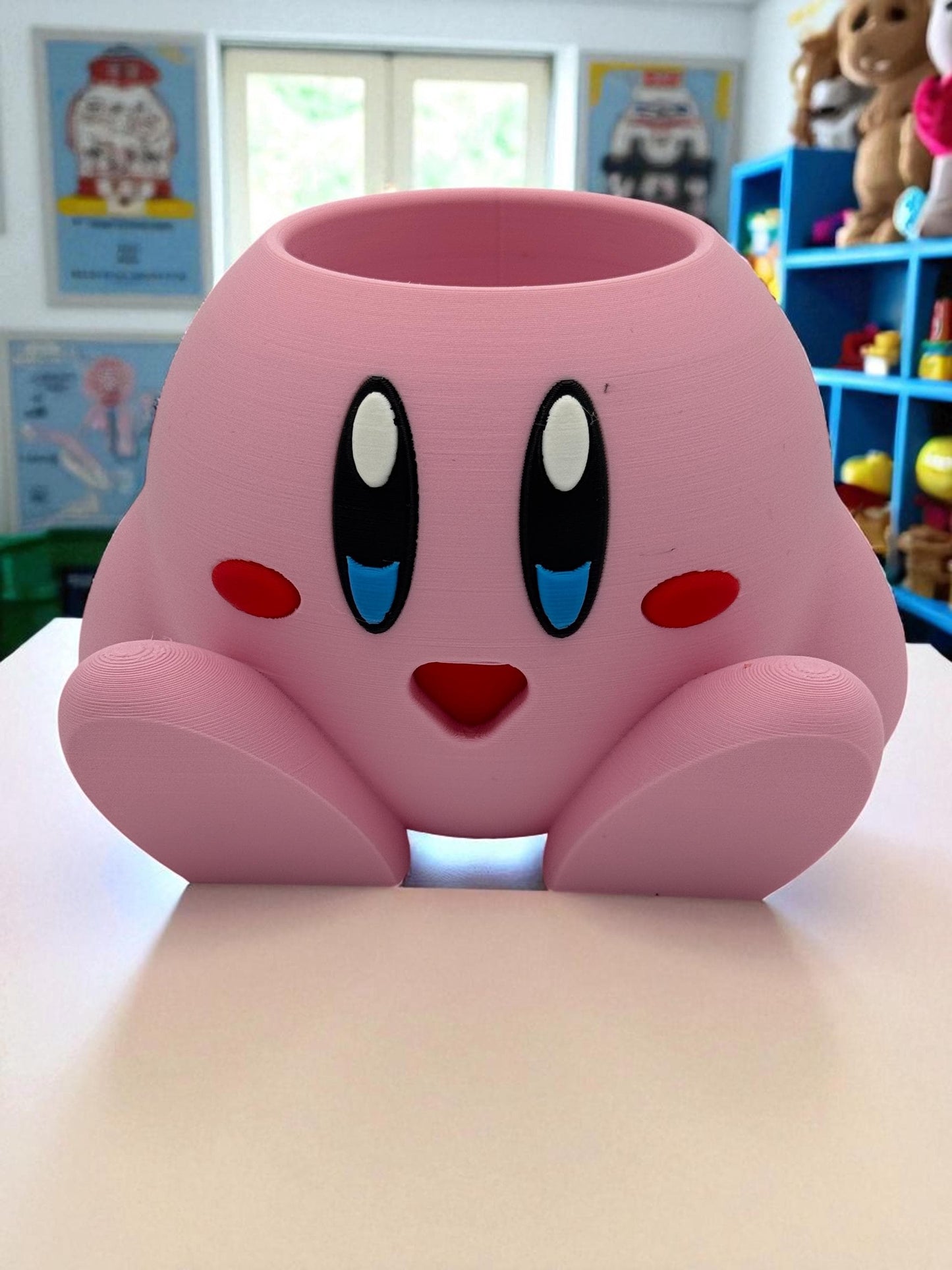 Kirby Pen Holder - 3D Printed Nintendo Desk Accessory & Succulent Planter Pot