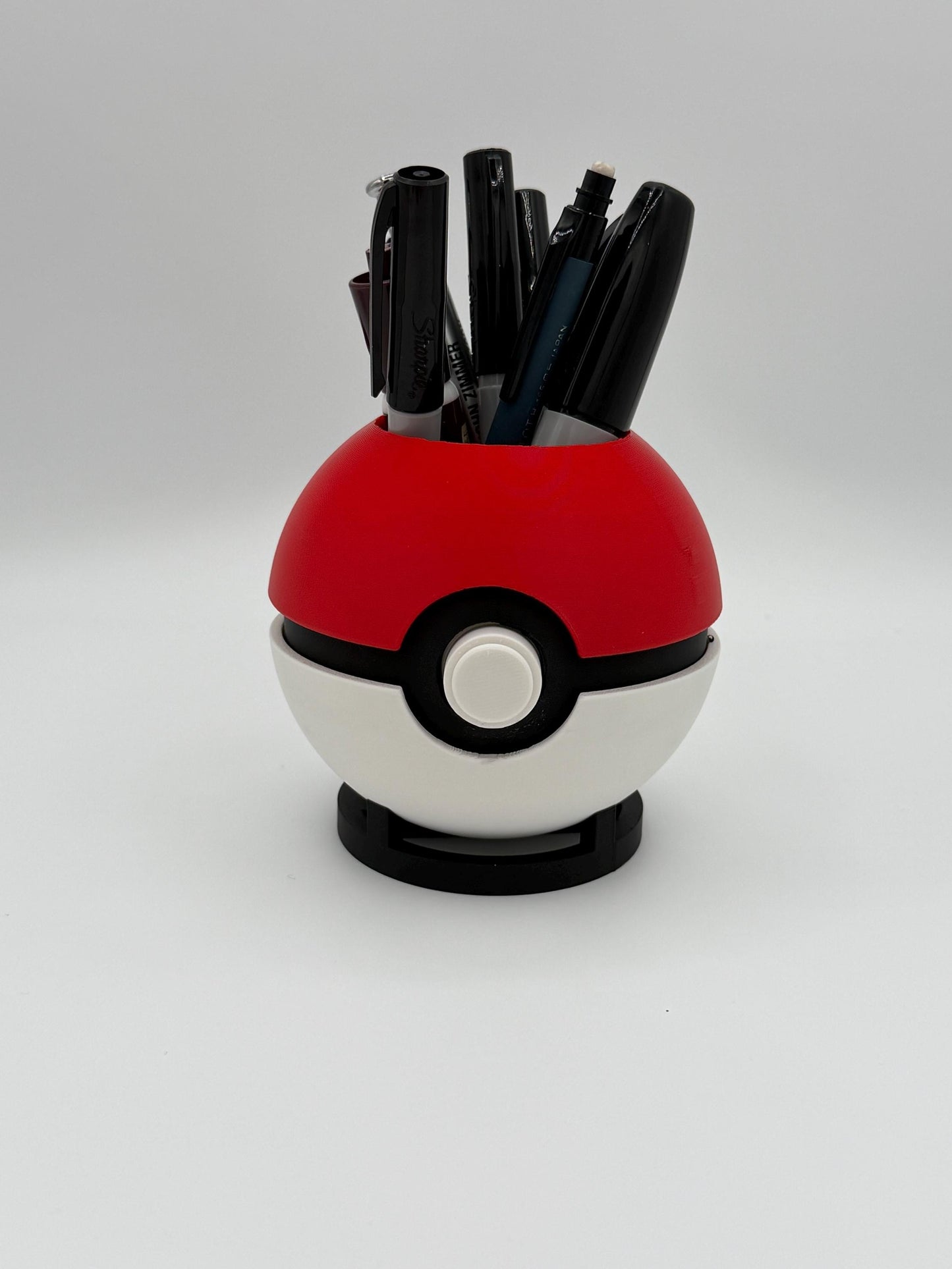 Pokeball Pen Holder – Durable Gaming Desk Decor & Compact Desk Cup
