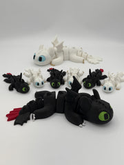 Toothless & Light Fury Articulated Dragon