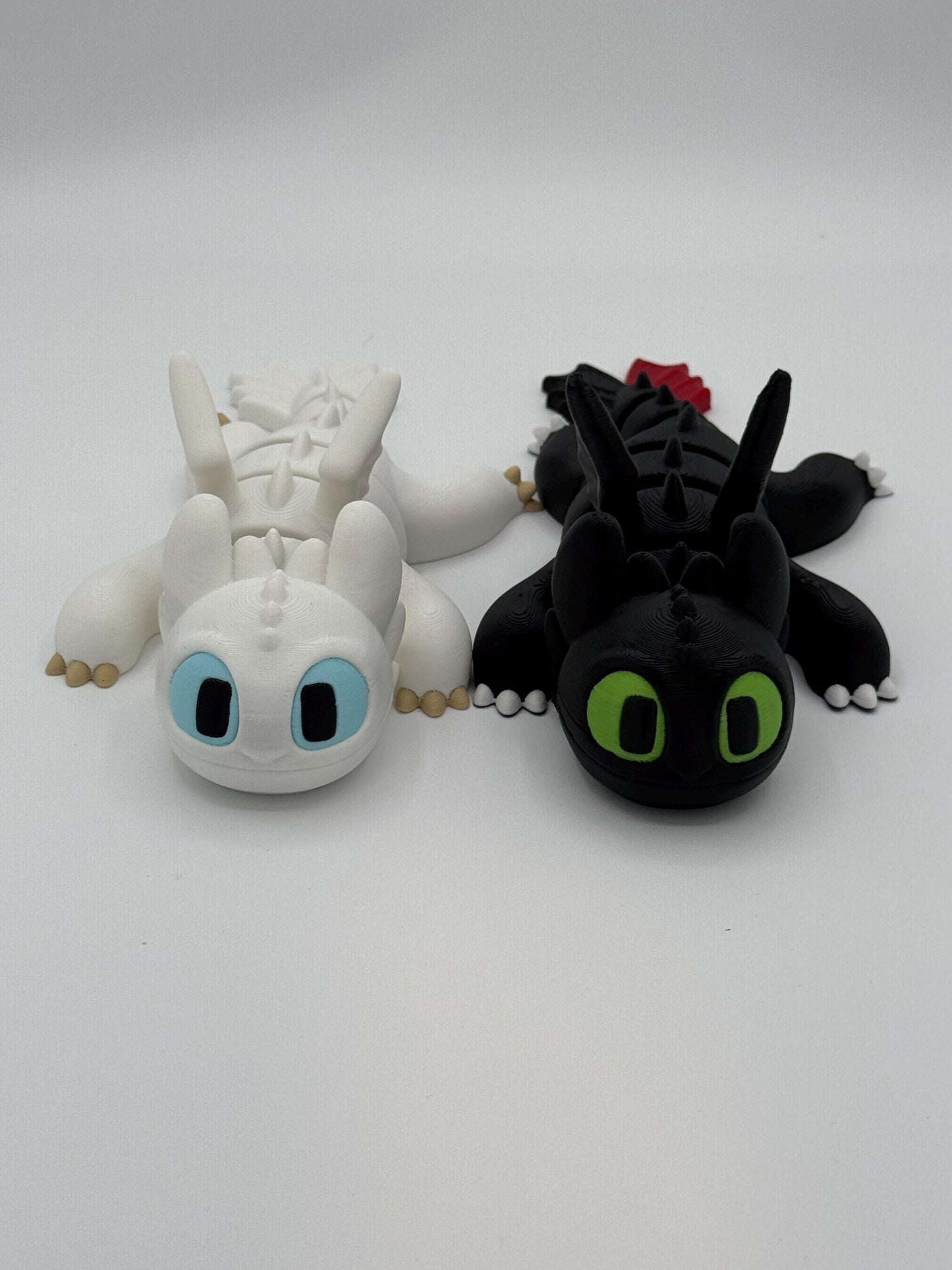 Light fury and Toothless