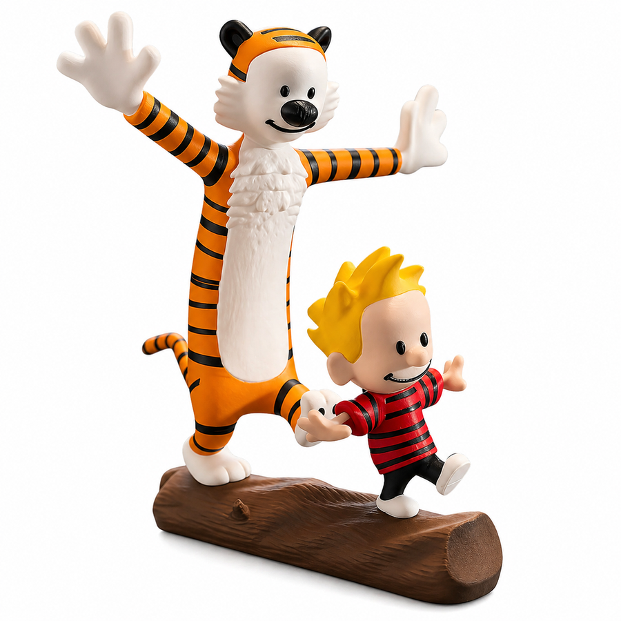 Calvin and Hobbes Inspired Artwork - Ideal for Comic Strip Fans