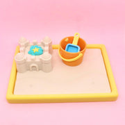 Flexi Starfish Toy Set: Articulated Desk Accessory with Sandcastle