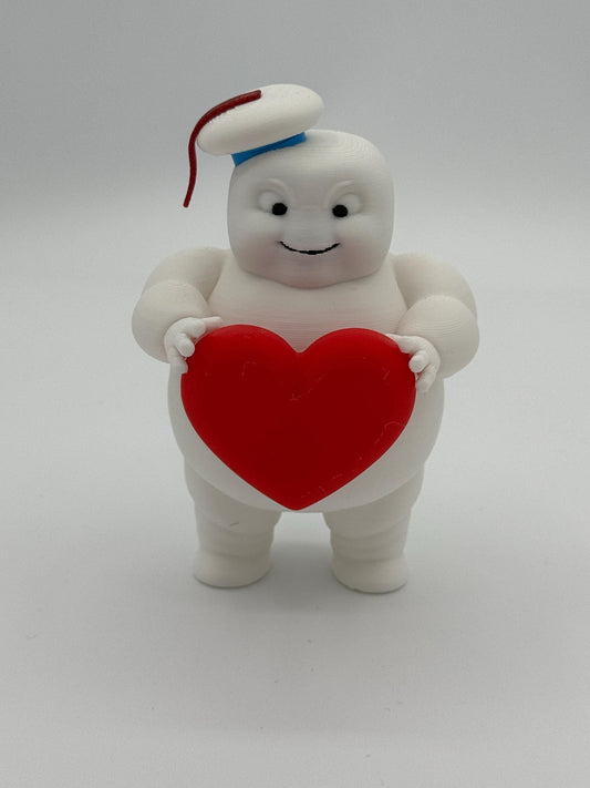 Be My Valentine! Mini Stay Puft Marshmallow Man Figurine - Handmade Fan Art