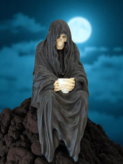 Sitting Grim Reaper Figurine: Creepy Shelf Decor