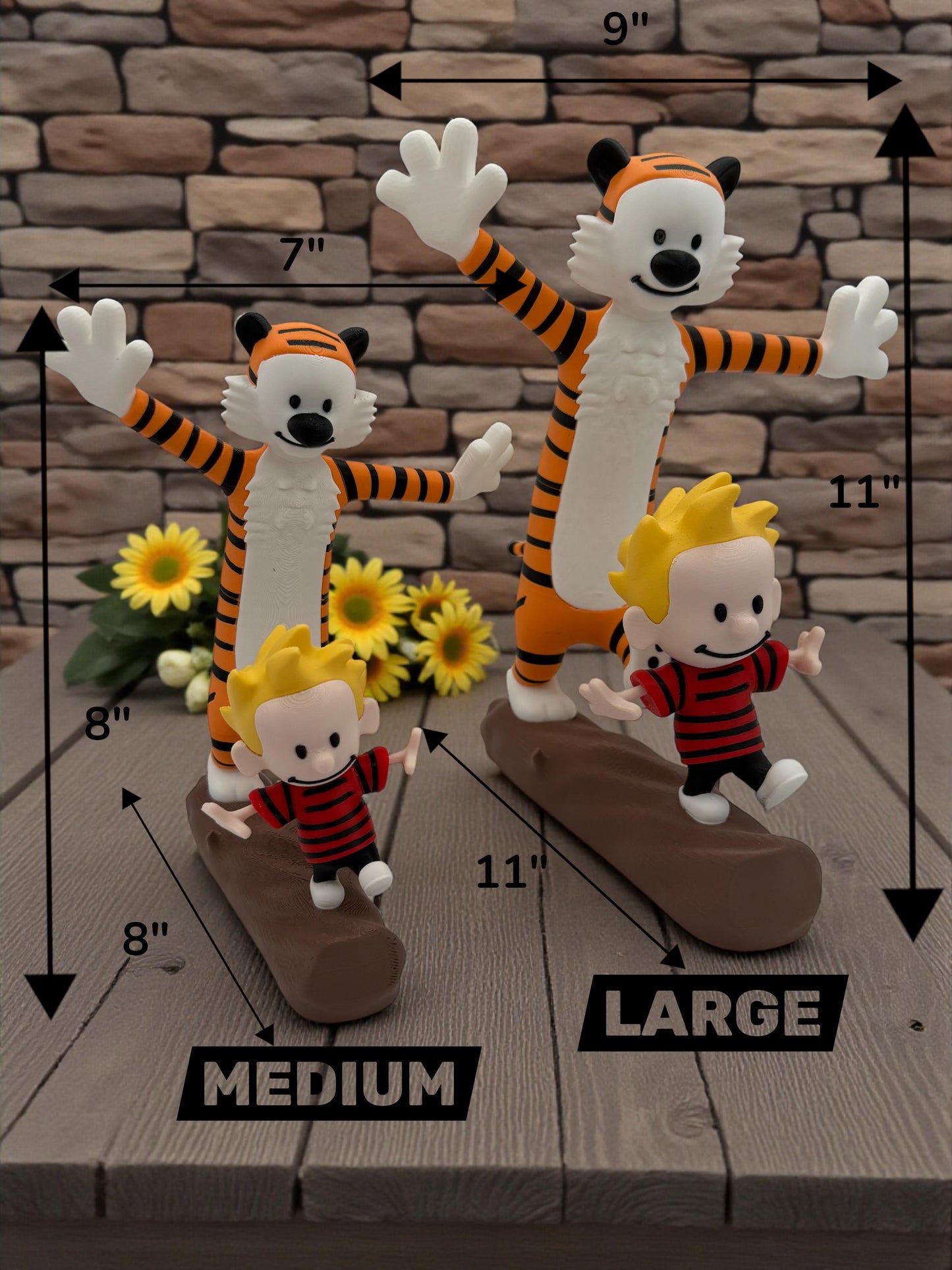 Calvin and Hobbes Figurine - Unique Fan Art 3D Printed Figure | Novelty Gift Idea