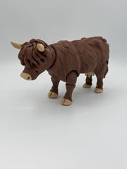 Flexible Highland Cow Toy: Articulated Stress Relief