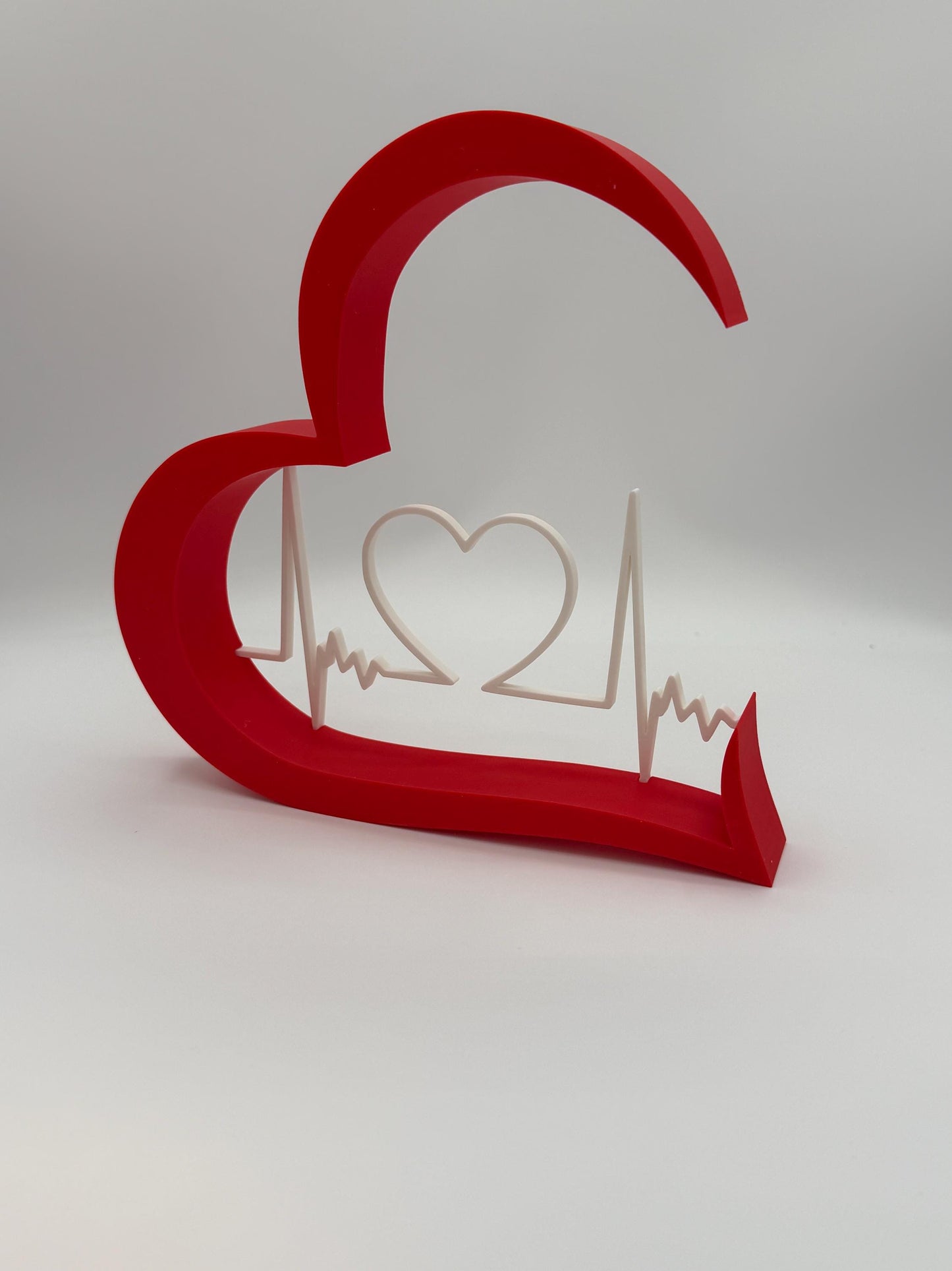 Romantic Desk Gift - Heartbeat Love Sign Mini Display Shelf | Valentines Day Present