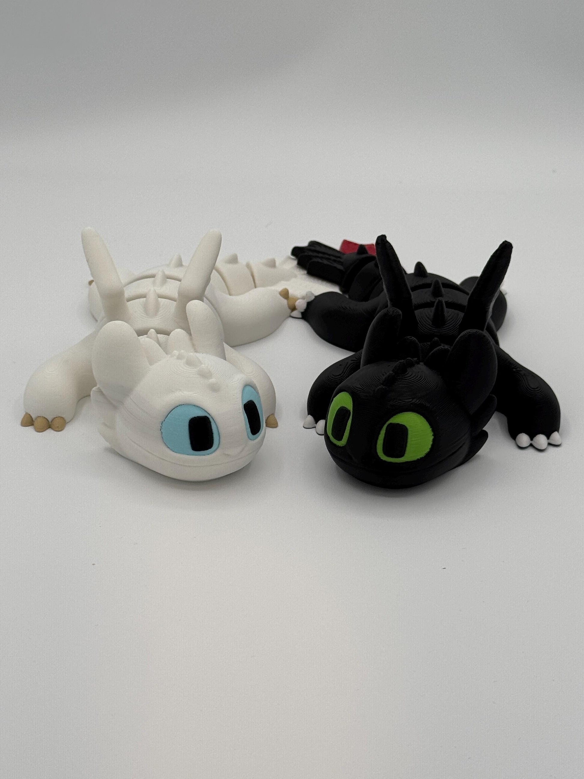 Light fury and Toothless