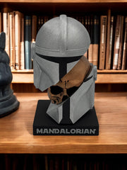 Mandalorian Helmet Collectible: Hand Painted Star Wars Ornament