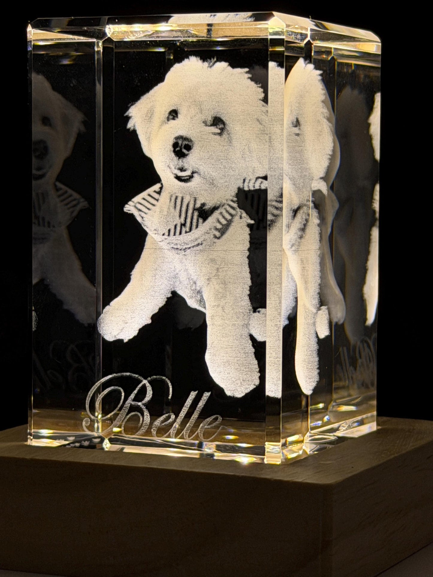 3D Photo Crystal: Custom Laser Etched Portraits - Cinematic HD!