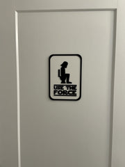 Star Wars Darth Vader Bathroom Sign, Funny Geeky Restroom Decor
