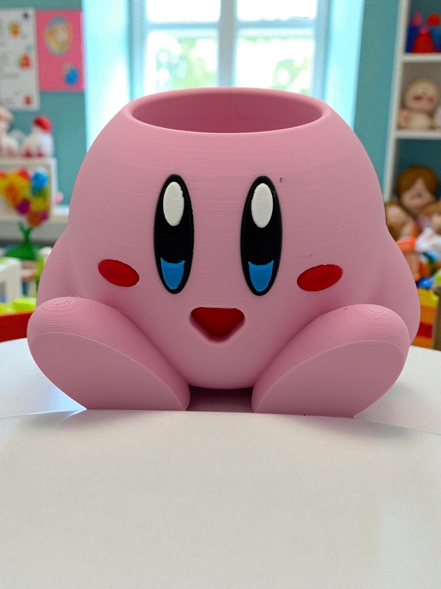 Kirby Pen Holder - 3D Printed Nintendo Desk Accessory & Succulent Planter Pot