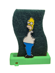 Homer Simpson Meme Sponge Holder – Durable Plastic Kitchen Sponge Storage Organizer
