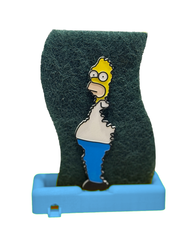 Homer Simpson Meme Sponge Holder – Durable Plastic Kitchen Sponge Storage Organizer