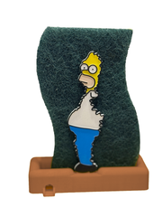 Homer Simpson Meme Sponge Holder – Durable Plastic Kitchen Sponge Storage Organizer
