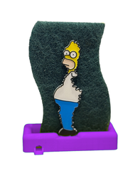 Homer Simpson Meme Sponge Holder – Durable Plastic Kitchen Sponge Storage Organizer