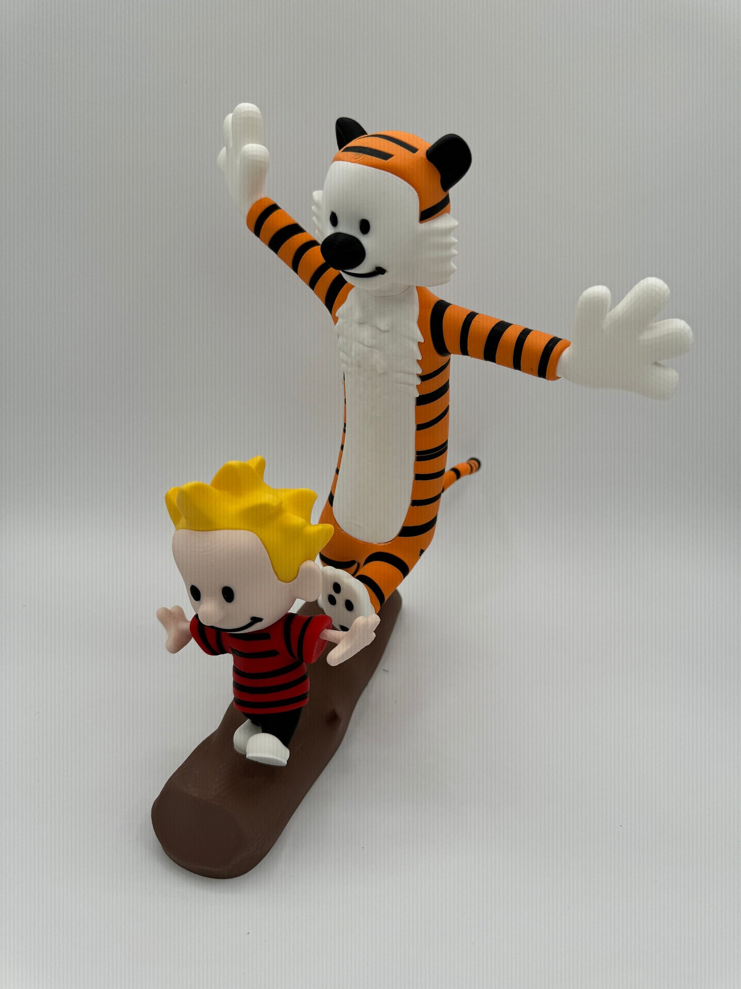 Whimsical Calvin and Hobbes Inspired Figurine