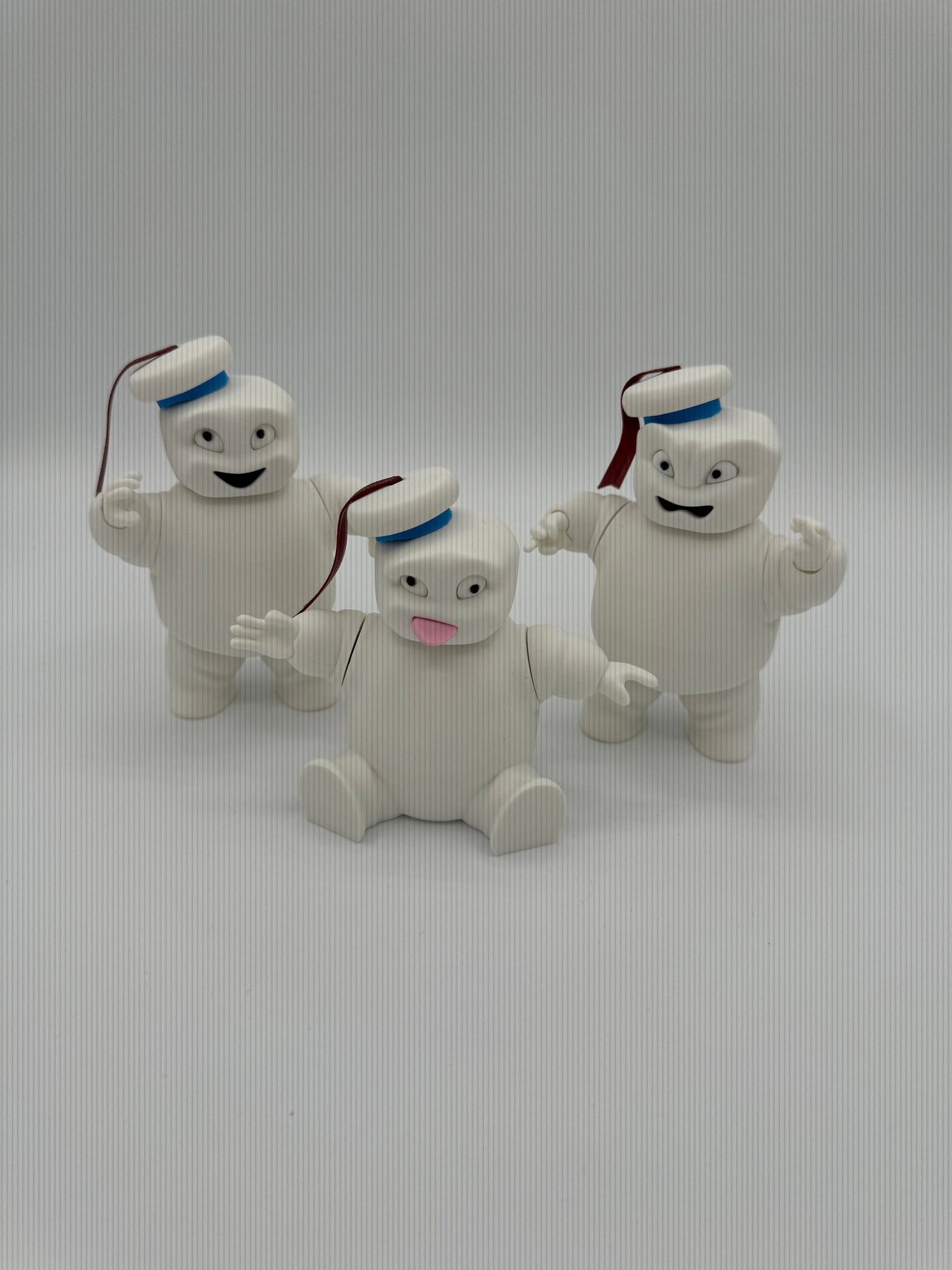 3 Mini Stay Puft Posable Ghostbusters Figures