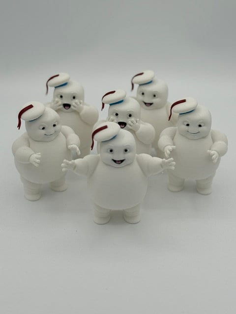 6 Adorable Ghostbusters Mini Stay Puft Marshmallow Men Figurines