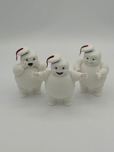 Adorable Ghostbusters Mini Stay Puft Marshmallow Men Figurines with Slimer